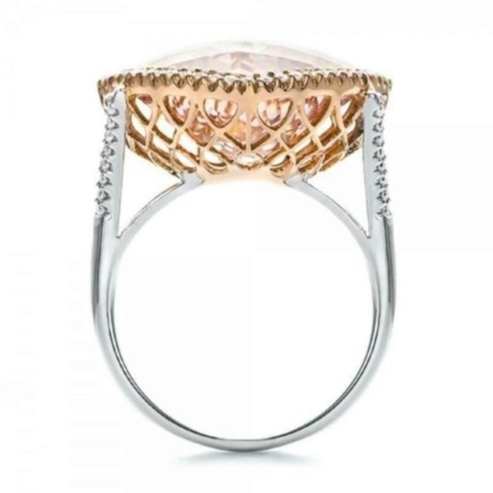 New  925 Silver Champagne Topaz Ring - Picture 2 of 5